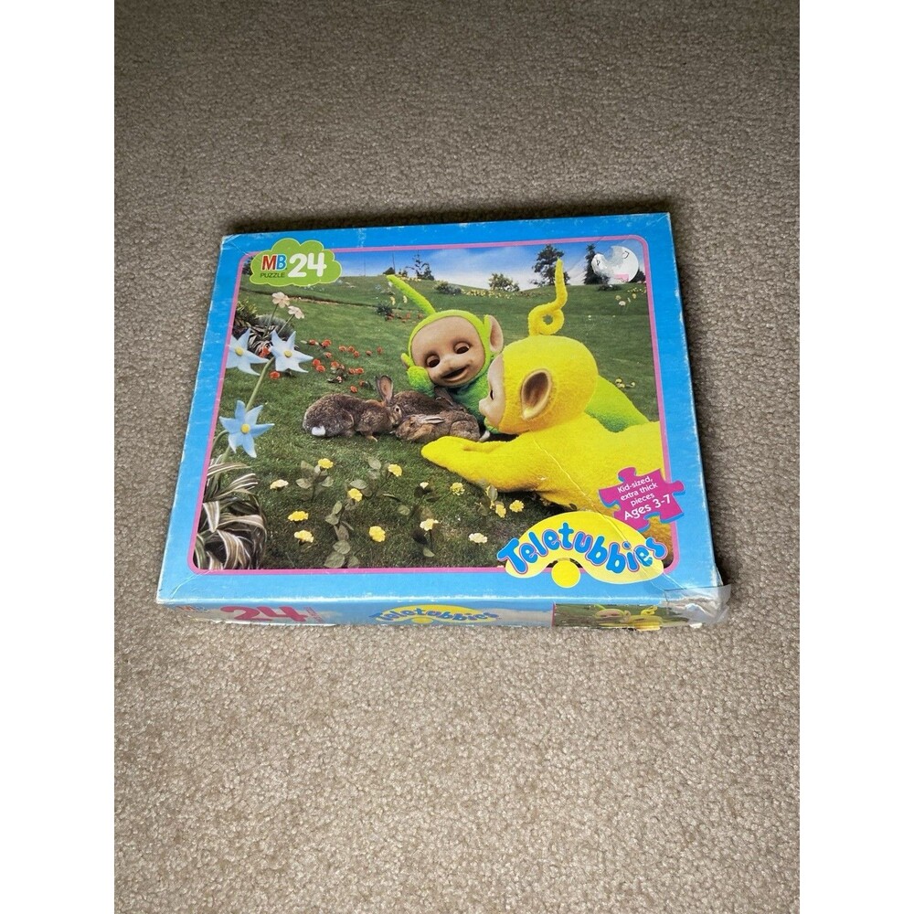 Vintage 1998 Teletubbies 24 Piece MB Puzzle Laa-Laa Dipsy Bunnies Kids Size